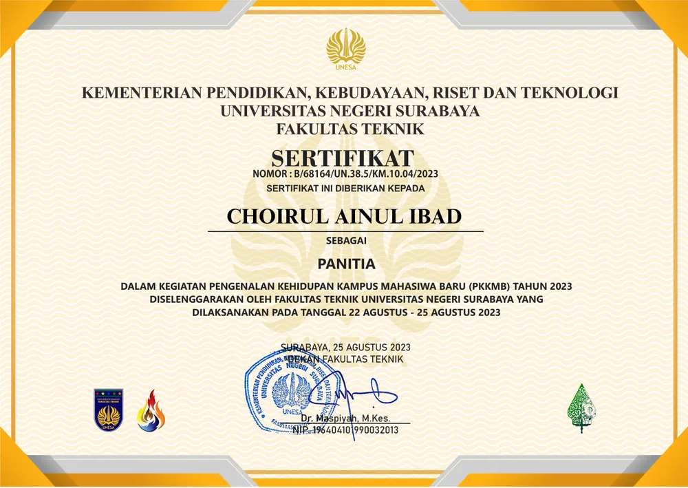 PKKMB Certificate
